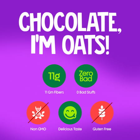 Alpino High Protein Super Oats Chocolate Pouch 1 Kg (Pack Of 2)