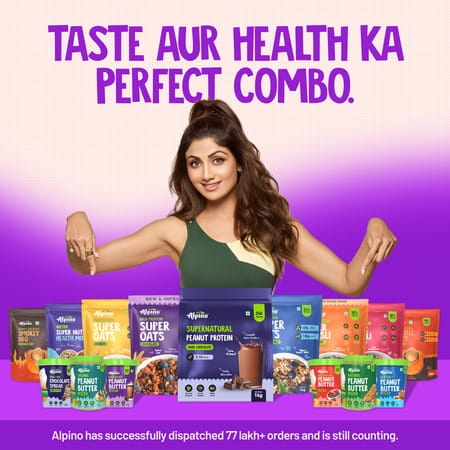 Alpino High Protein Super Oats Chocolate Pouch 1 Kg (Pack Of 2)