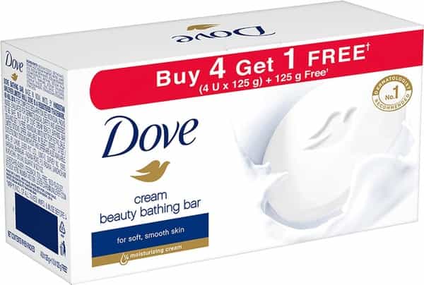 Dove Cream Beauty Bathing Soap (Buy 4 Get 1 Free) - 125 G