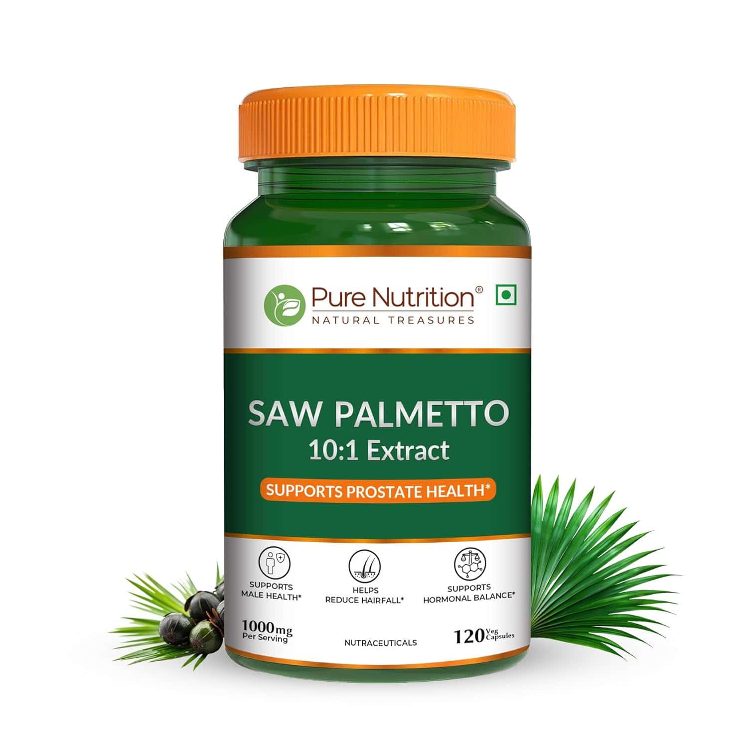 Pure Nutrition Saw Palmetto 1000mg Extract | 120 Vegan Capsules