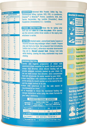 Braymil Premium 2 Infant Formula | Stage - 1 For 0 To 6 Months - 400 Gm