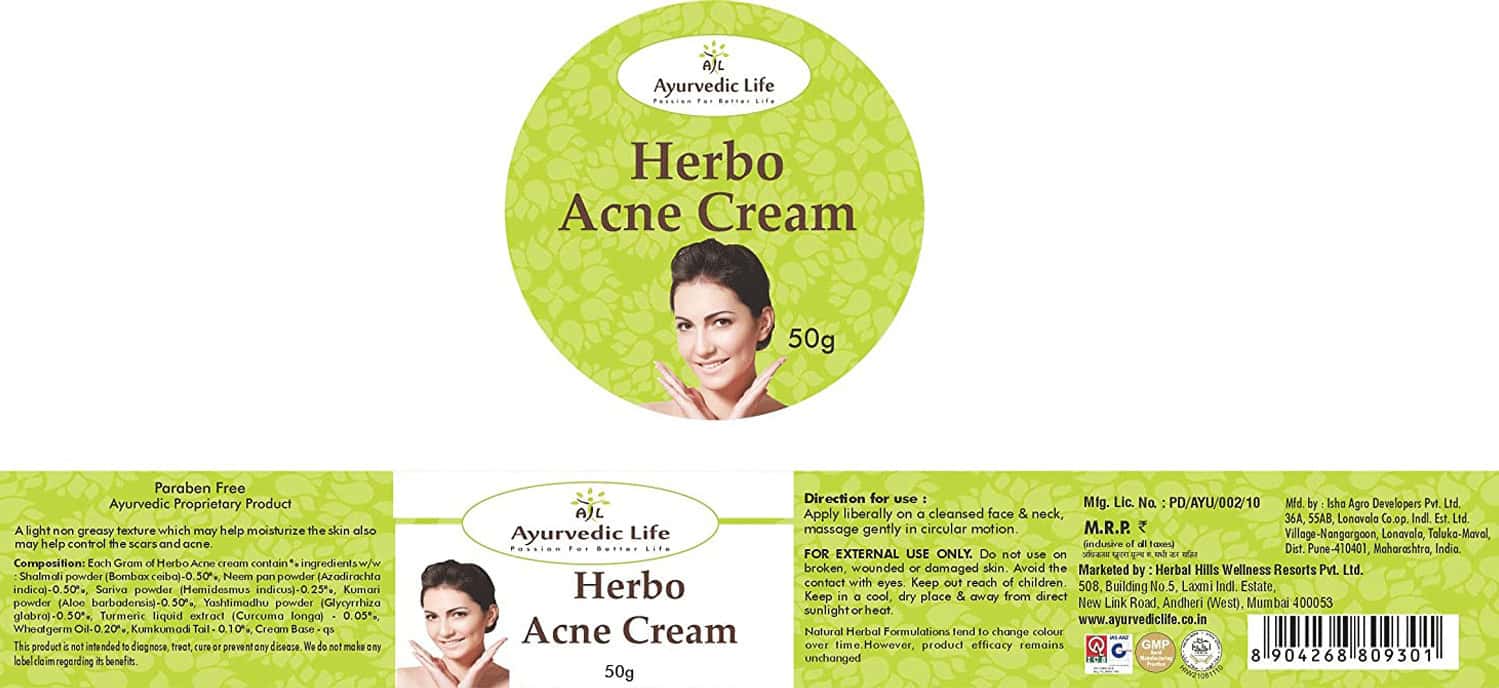Buy ALAYURVEDIC LIFE HERBO ACNE CREAM 50G PACK OF 5 Online & Get Upto