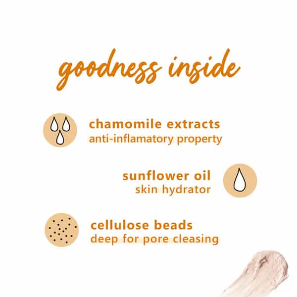 Plum Chamomile & White Tea Brighten-Up Face Scrub- 75 Ml