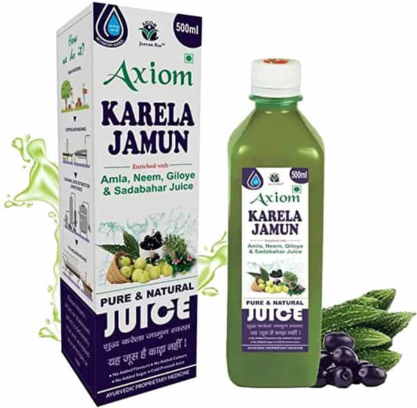 Axiom Karela Jamun Juice|Enriched With Neem|Karela|Jamun & Giloye- 500Ml