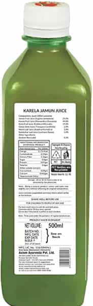 Axiom Karela Jamun Juice|Enriched With Neem|Karela|Jamun & Giloye- 500Ml