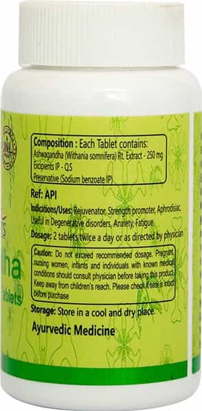 Jindal Herbals Ashwagandha Immunity Booster Tablets Bottle Of 60