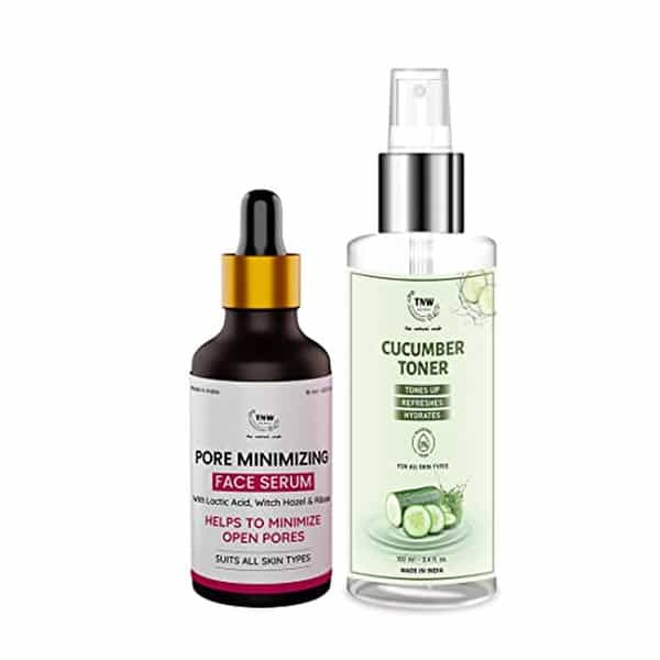 Tnw The Natural Wash Skincare Combo With Cucumber Toner & Pore Minimizing Face Serum