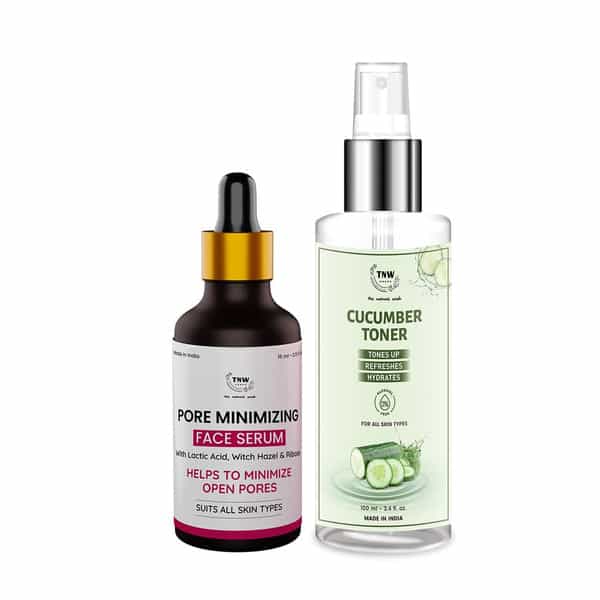 Tnw The Natural Wash Skincare Combo With Cucumber Toner & Pore Minimizing Face Serum
