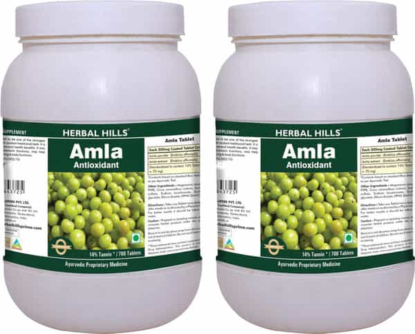 Herbal Hills Amla 700 Tablets (Pack Of 2)