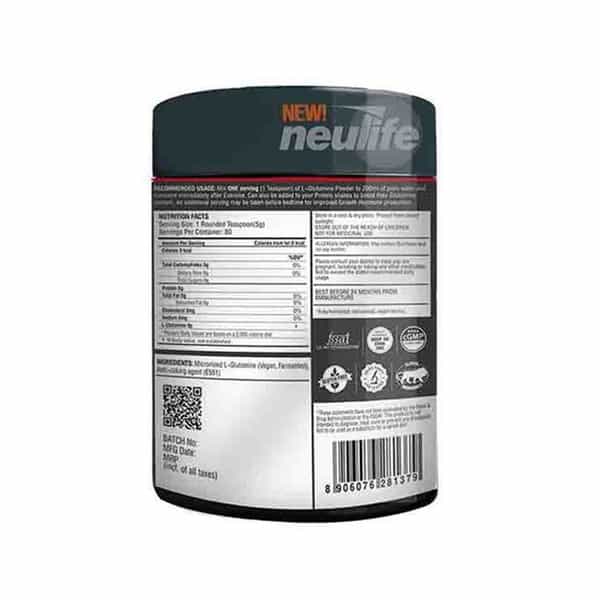 Neulife Fermented L-Glutamine Powder 400G Micronized &Vegan (Unflavored)