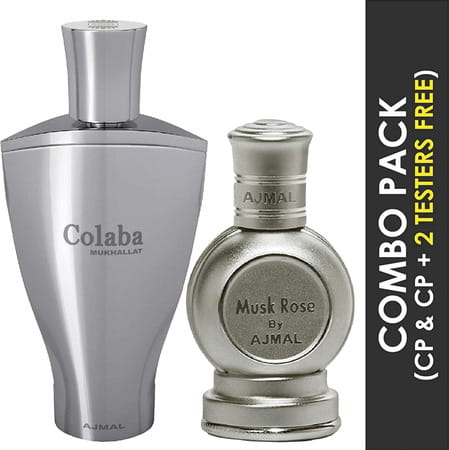 Ajmal Colaba Mukhallat Cp 14Ml For Unisex And Rose Cp 12Ml For Unisex