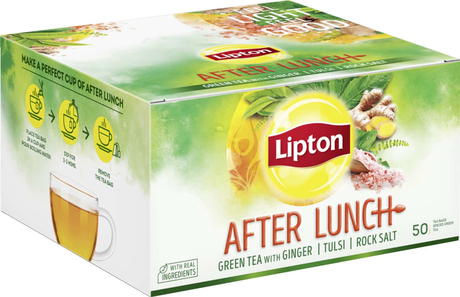 Buy LIPTON AFTER LUNCH WITH GREEN TEA & SPICES TEA BAGS 50 PCS Online