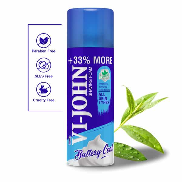 Vi-John All Skin Type Vitamin E Enriched Shaving Foam For All Skin-400Ml