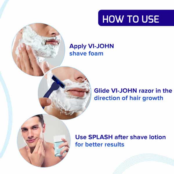 Vi-John All Skin Type Vitamin E Enriched Shaving Foam For All Skin-400Ml