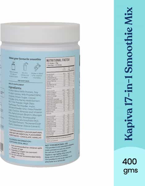 Kapiva 17-In-1 Smoothie Mix 400G | Superfoods Proteins Ayurvedic Herbs For Wellness