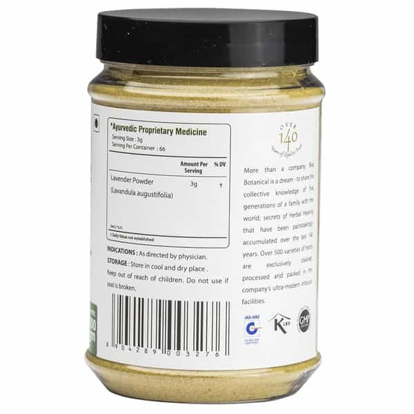 Bixa Botanical Lavender Flowerpowder-For Nervine & Carminative Wellness, Alleviates Stress & Fatigue