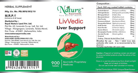 Naturz Ayurveda Livvedic - 900 Tablets (Pack Of 2)