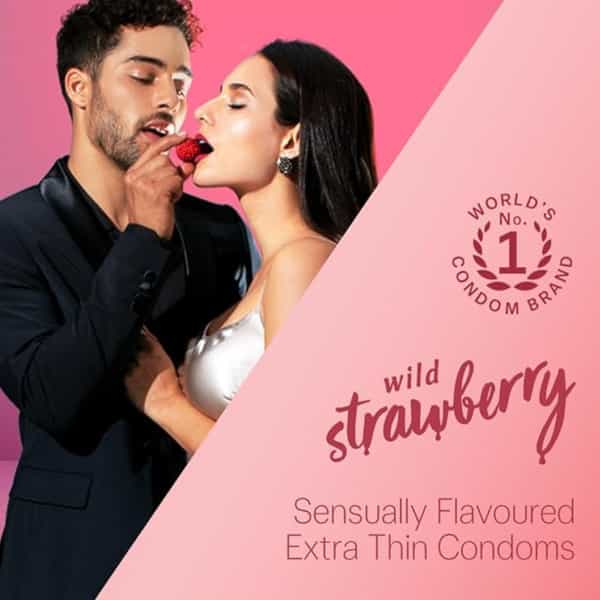 Durex Extra Thin Wild Strawberry Condom 2 No's