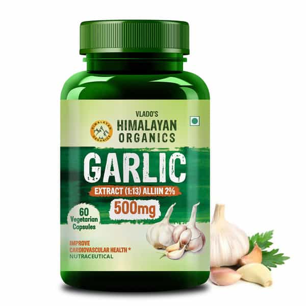 Vlado's Himalayan Organics Garlic 500Mg Supplement | 60 Veg Capsules