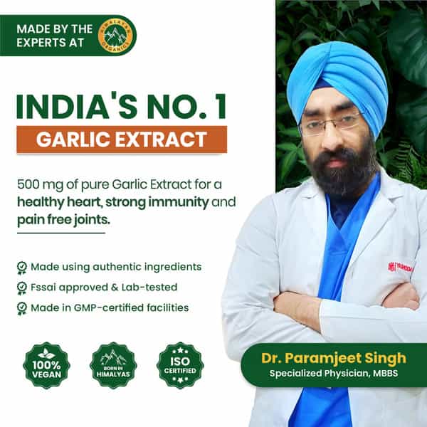 Vlado's Himalayan Organics Garlic 500Mg Supplement | 60 Veg Capsules