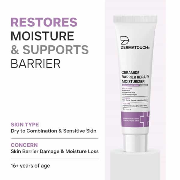 Dermatouch Ceramide Barrier Repair Moisturizer | Deep Hydration & Barrier Support | 15G