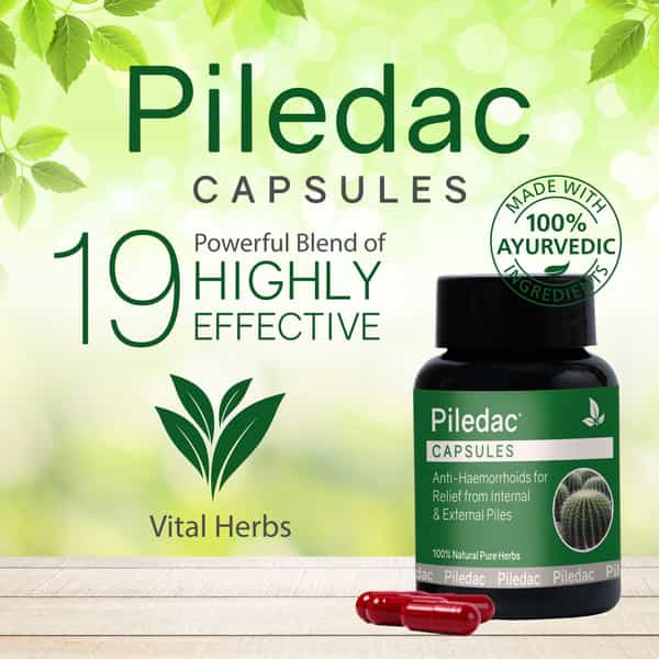 Piledac Capsules 30 Caps | Ayurvedic Piles Care Capsules | Pack Of 1