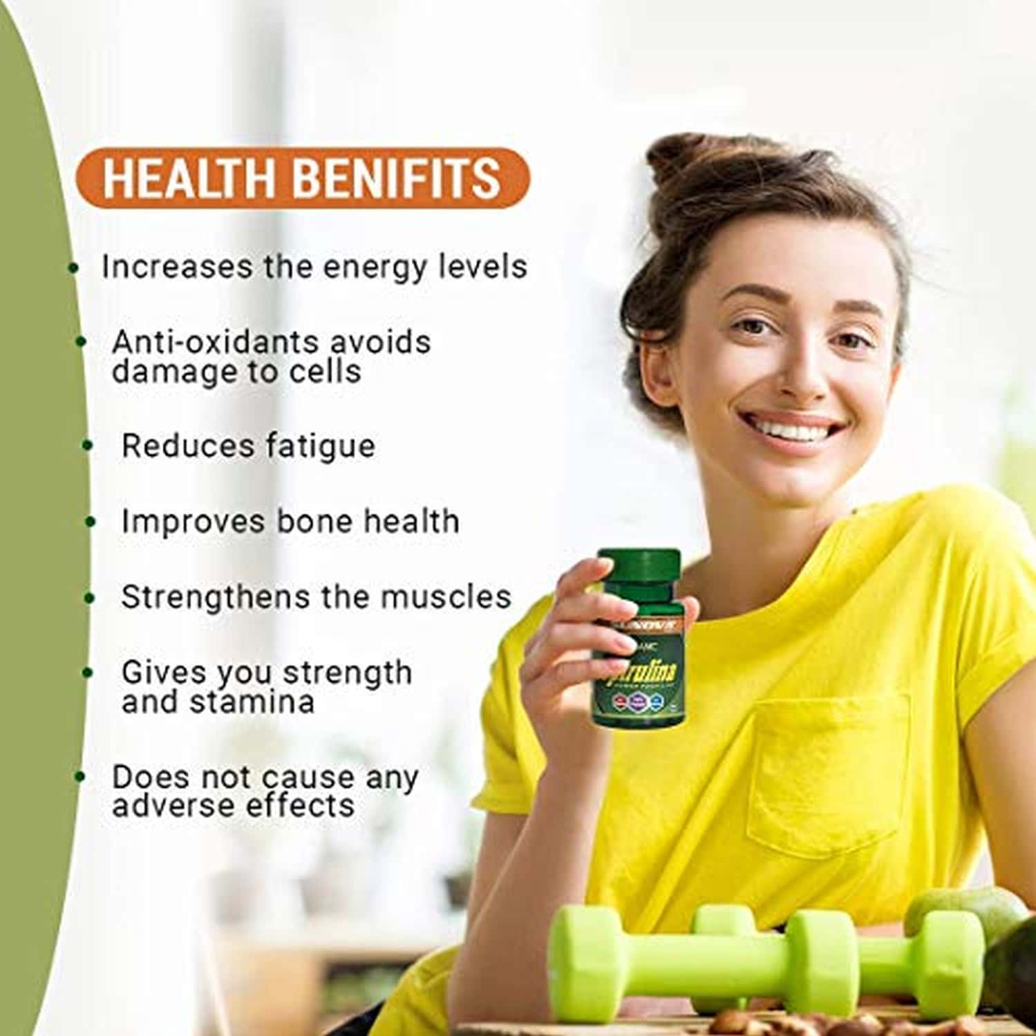 Buy SUNOVA ORGANIC SPIRULINA CAPSULE (500 MG) Online & Get Upto 60 OFF