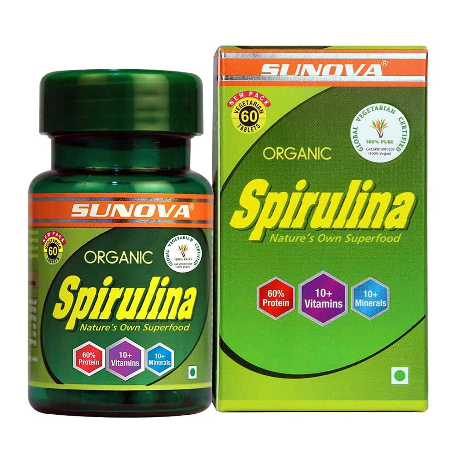 Buy SUNOVA ORGANIC SPIRULINA CAPSULE (500 MG) Online & Get Upto 60 OFF