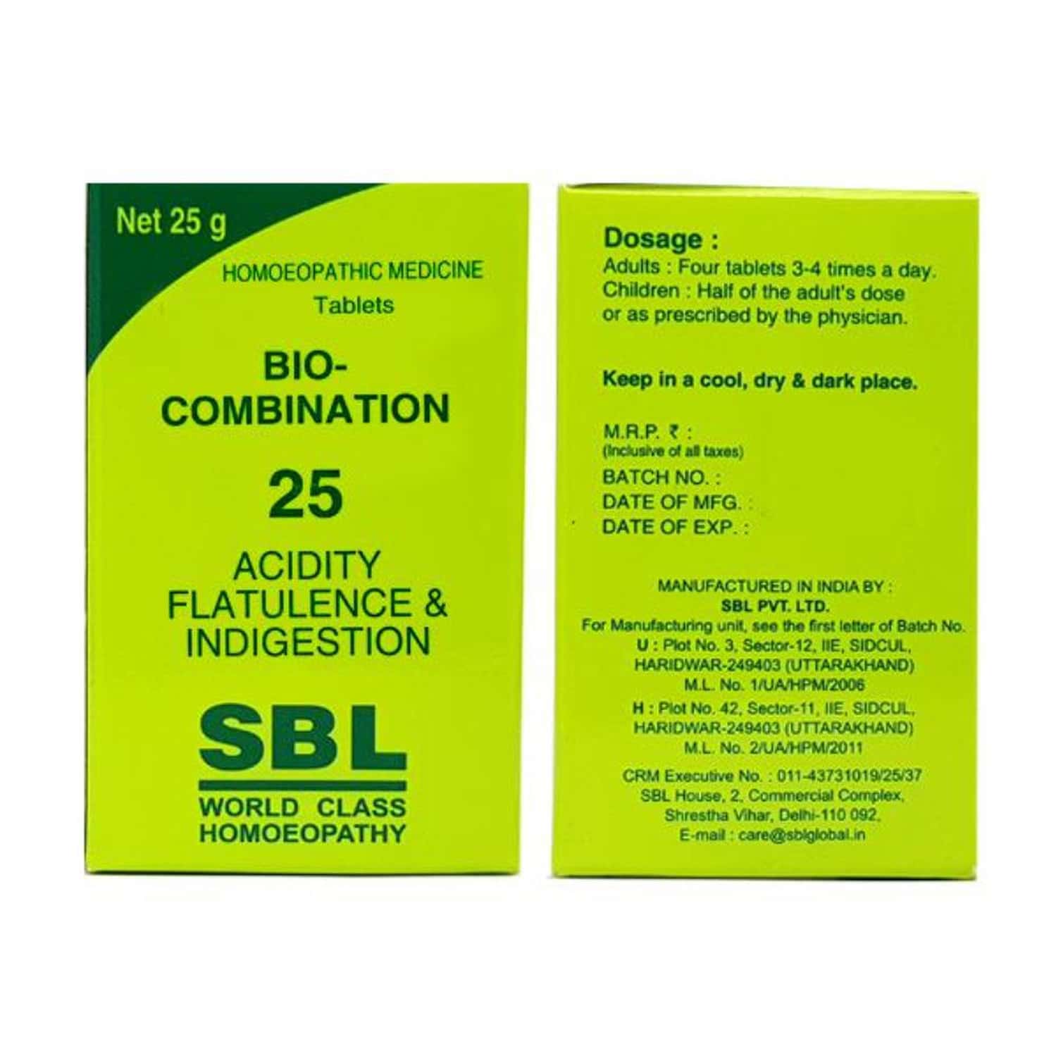Sbl Bio-combination 25 Tablet 450 Gm Pack Of 3