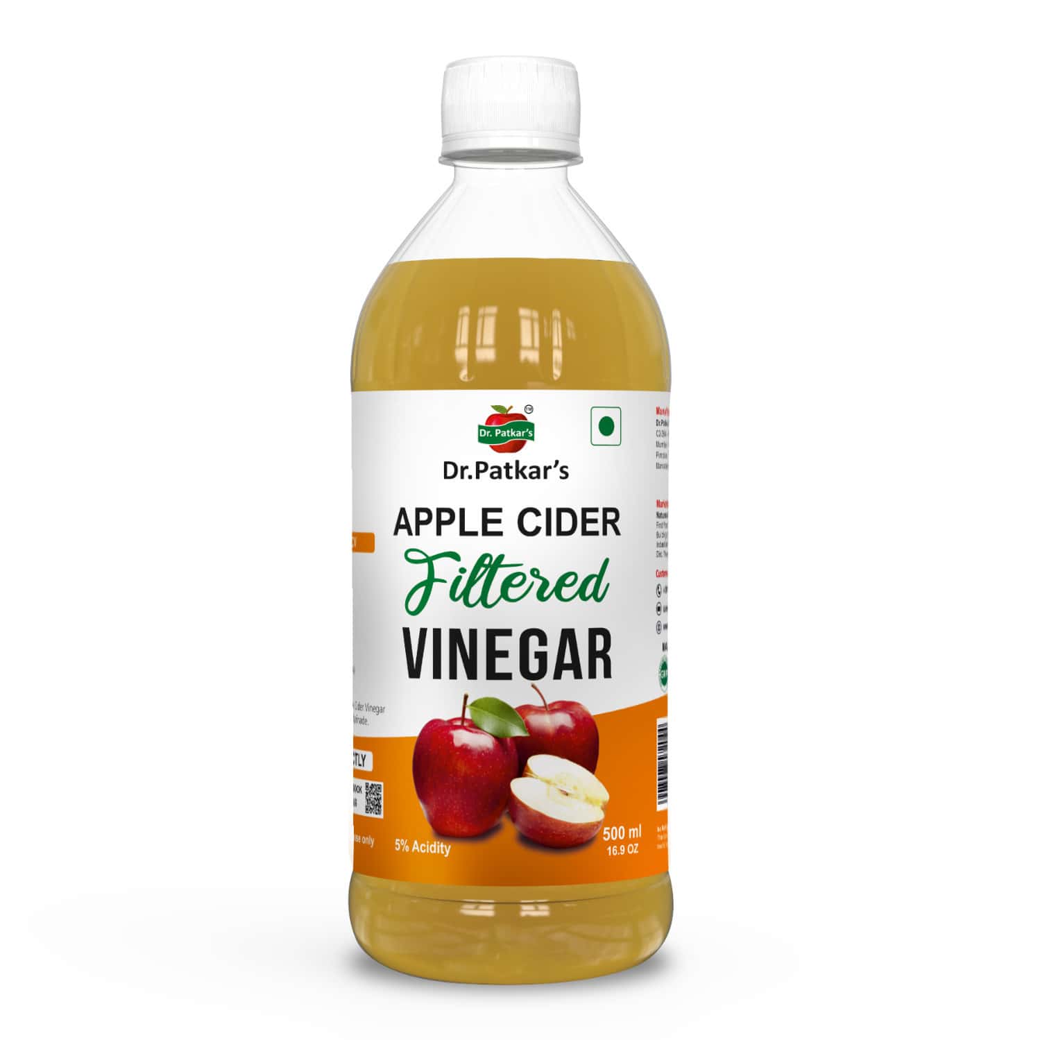 Dr. Patkar'S 100% Natural Apple Cider Vinegar Best For Cooking And Salad Dressing 500ml