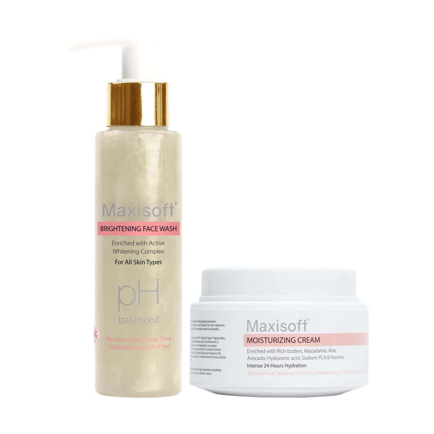 Maxisoft Winter Care Kit (brightening Face Wash 100 Ml+ Moisturizing Cream 50 Gm)