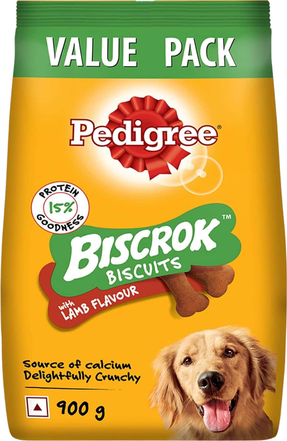 Pedigree Biscrok Biscuits (above 4 Months) Dog Treats | Lamb Flavour | 900 G