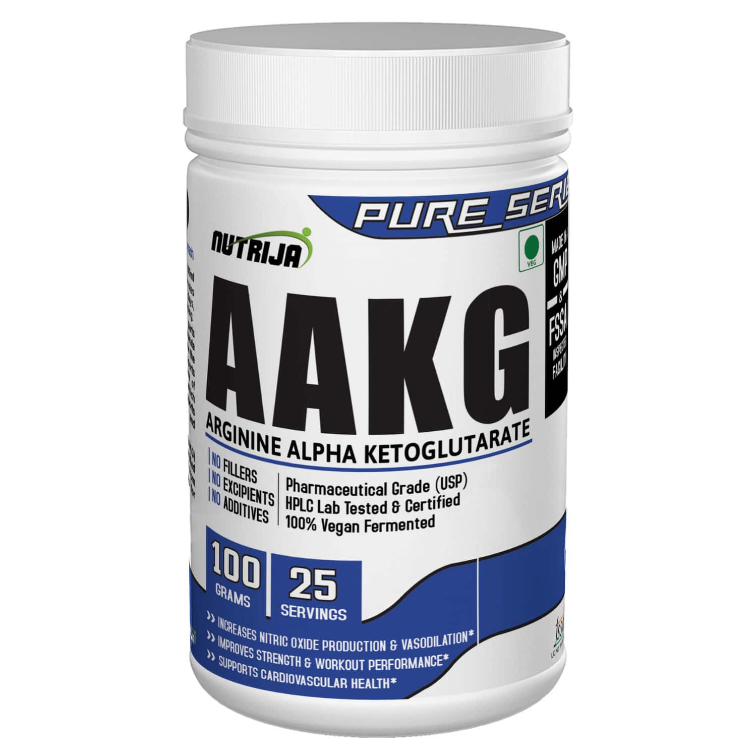 Nutrija Aakg- Arginine Alpha Ketoglutarate | For Strength & Vascularity -250 Grams