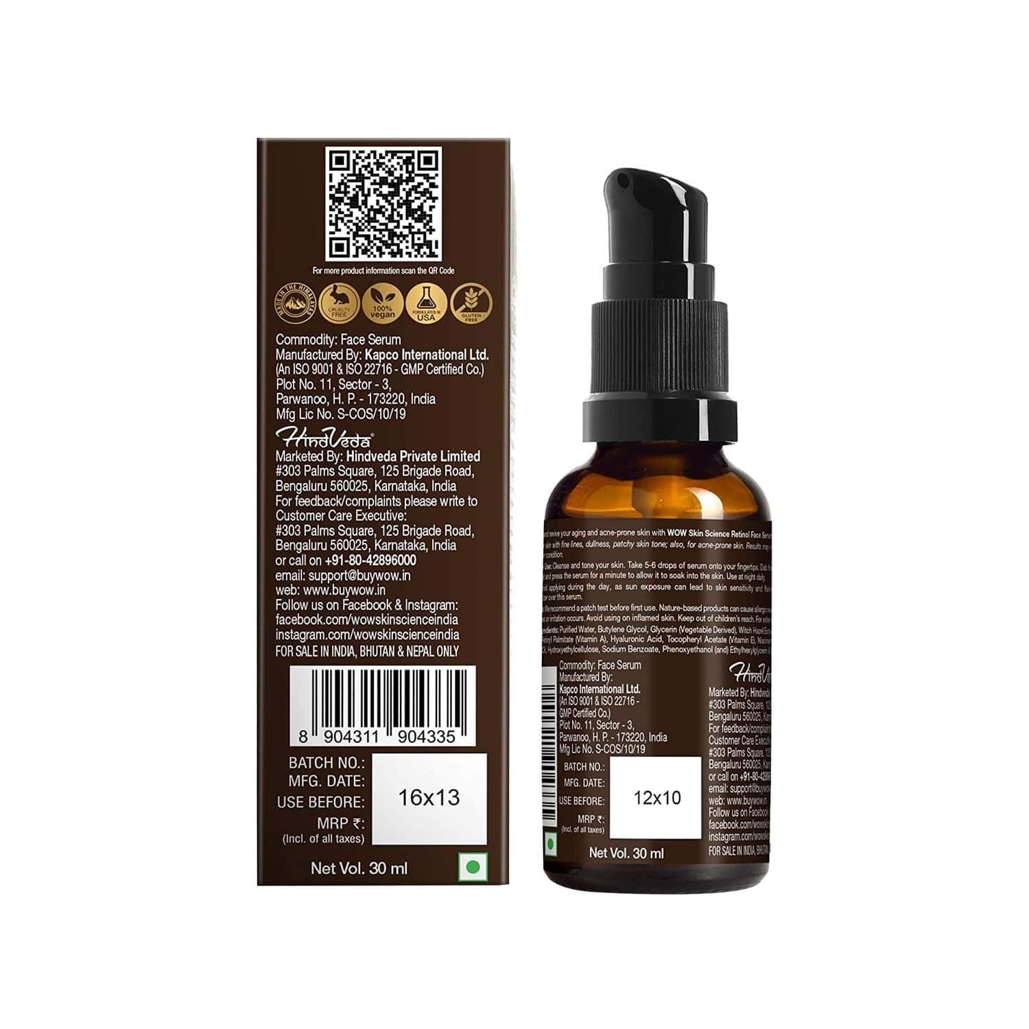 Buy WOW SKIN SCIENCE RETINOL FACE SERUM 30 ML Online & Get Upto 60