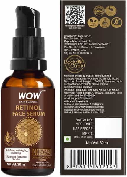 Wow Skin Science Retinol Face Serum - 30 Ml