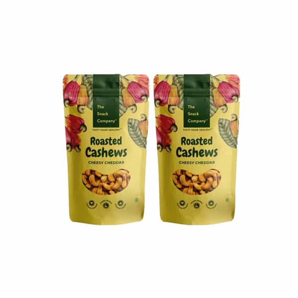 The Snack Company Roasted Cashews - Cheesy Cheddar 125G X Pack Of 2