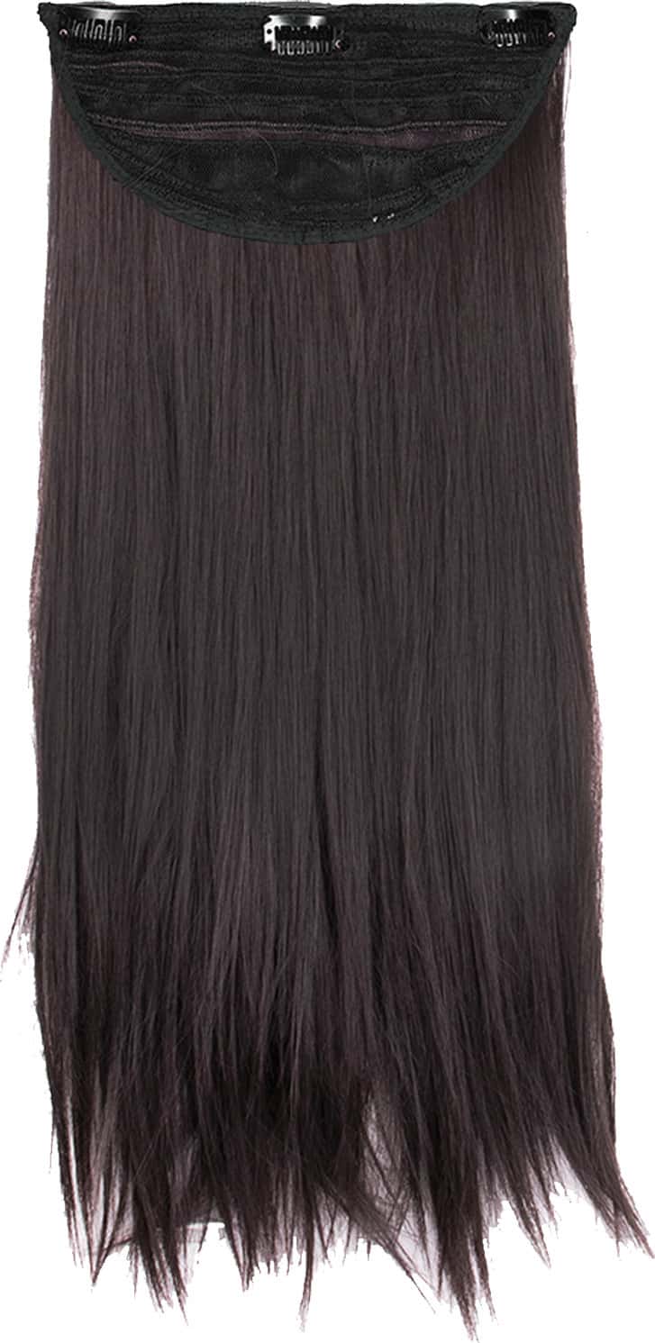 Streak Street Clip-In 24" Dark Brown Straight Hair Extensions