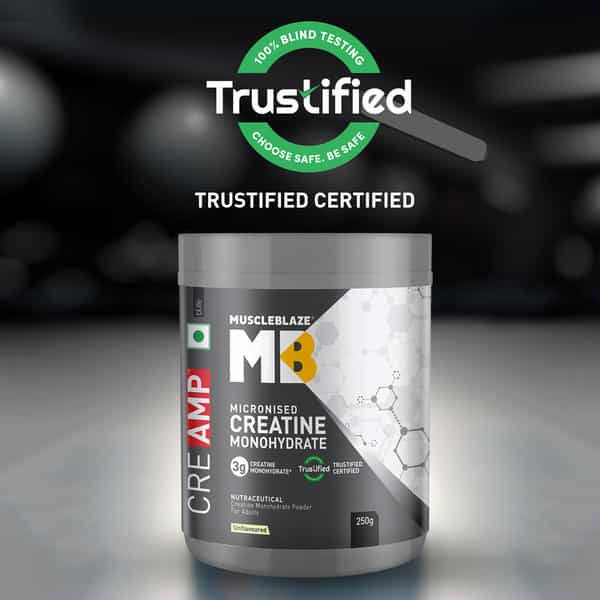 Muscleblaze Micronised Creatine Monohydrate Creamp Powder | Unflavoured (80 Servings | 250G)