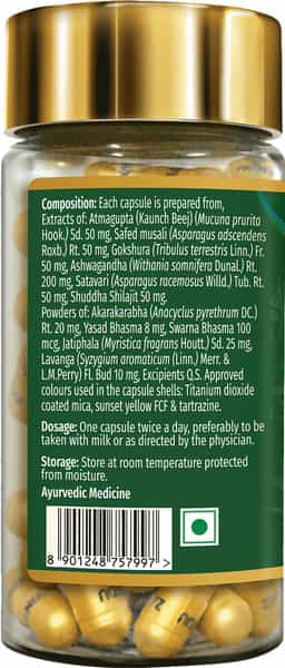 Zandu Ashwagandha Gold Plus | Reduces Stress & Cortisol | Improves Sleep & Muscle Recovery | 60 Caps