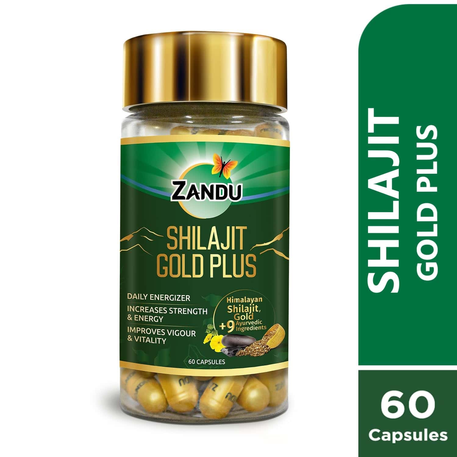 Zandu Ashwagandha Gold Plus | Reduces Stress | Increases Stamina | Enhances Immunity 60 Capsules