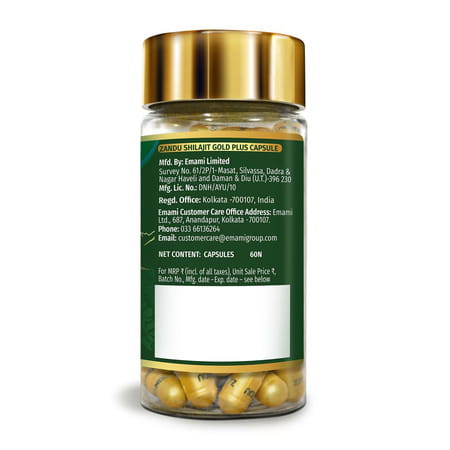 Zandu Ashwagandha Gold Plus | Reduces Stress | Increases Stamina | Enhances Immunity 60 Capsules
