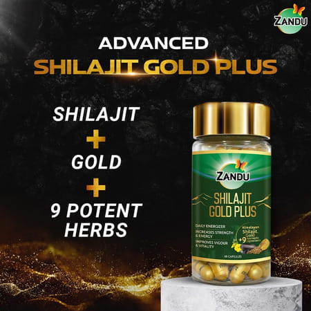 Zandu Ashwagandha Gold Plus | Reduces Stress | Increases Stamina | Enhances Immunity 60 Capsules