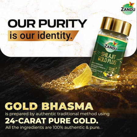 Zandu Ashwagandha Gold Plus | Reduces Stress | Increases Stamina | Enhances Immunity 60 Capsules