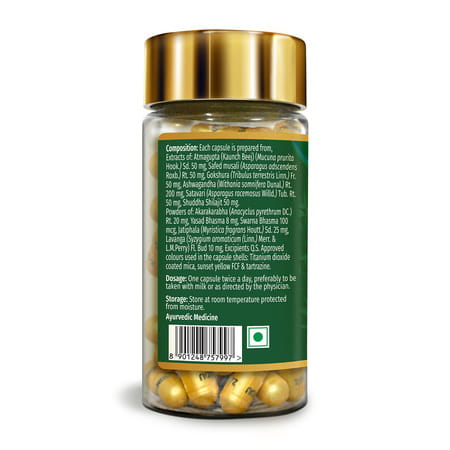 Zandu Ashwagandha Gold Plus | Reduces Stress | Increases Stamina | Enhances Immunity 60 Capsules