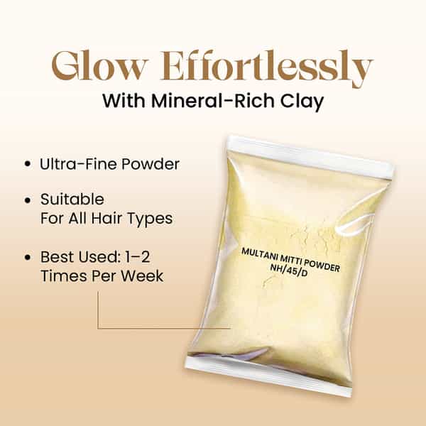 Raw Tatva Multani Mitti Powder For Deep Cleansing Oil Control & Glowing Skin | 200 Gm