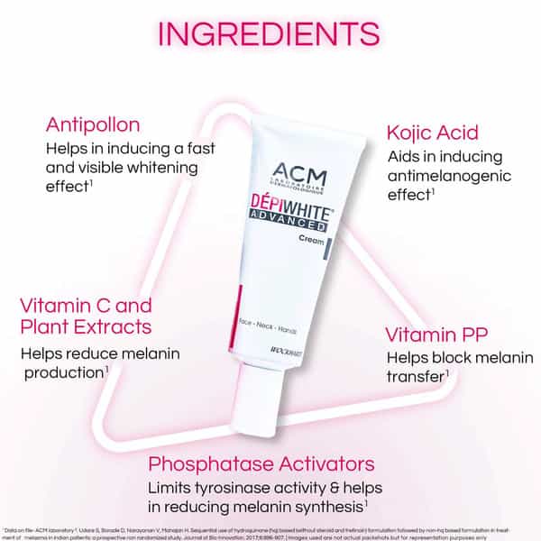 Depiwhite Advanced Skin Brightening And Lightening For Face And Hands Tube Of 40Ml Cream