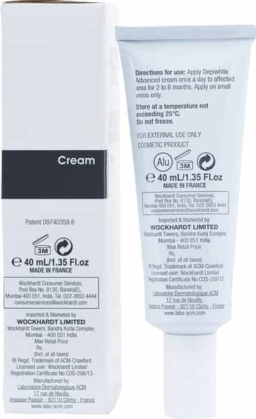 Depiwhite Advanced Skin Brightening And Lightening For Face And Hands Tube Of 40Ml Cream