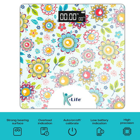 K-Life Ws-108 Digital Body Weight Machine For Home | High Precision Weighing Scale | 180kg Capacity