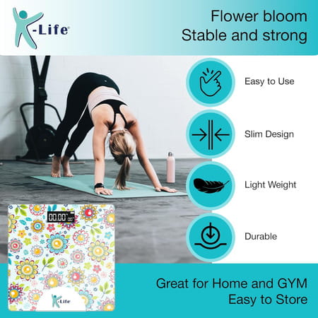 K-Life Ws-108 Digital Body Weight Machine For Home | High Precision Weighing Scale | 180kg Capacity
