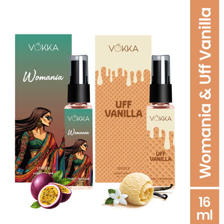 Vokka Uff Vanilla & Womania 8ml Each Luxury Long Lasting Unisex Perfume | Eau De Parfum